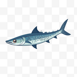 卡通餐饮食材海鲜鲅鱼