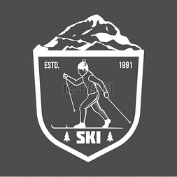 logo设计图片_滑雪的 logo 设计元素
