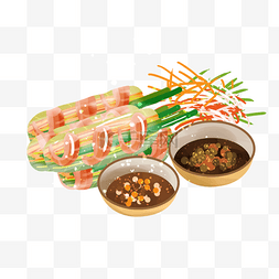 春卷酱图片_传统节日美食海鲜越南春卷