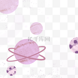紫色双层卫星宇宙星系图