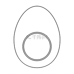 一块鸡蛋黑色图标。