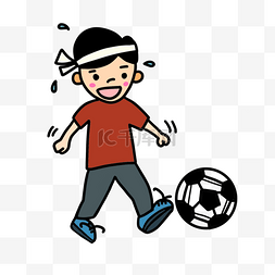 彩色卡通可爱日本体育之日足球