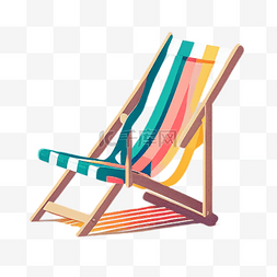 沙滩椅图片_夏季装饰沙滩椅度假躺椅