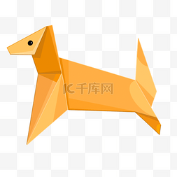 黄色可爱创意折纸动物