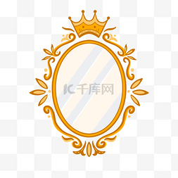 线条王冠镜子标签欧洲美式乡村复