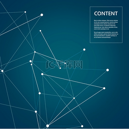 抽象形状背景和技术网络设计。