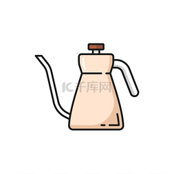 长方按钮图标图片_咖啡滴壶咖啡是对象隔离图标咖啡