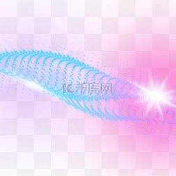 光感科技未来图片_蓝色网格形状抽象科技光效