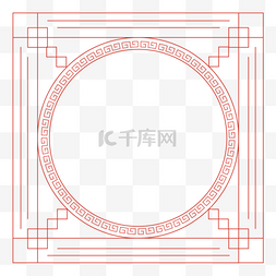 回形纹中国风格边框