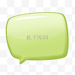 对话框果冻绿色立体图片