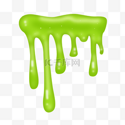 水滴滴落图片_绿色下边框水滴果冻液体