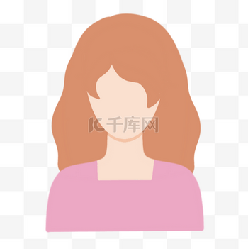 黄色头发粉色上衣女生卡通人物头像