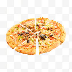 烘焙披萨图片_香菇高热量比萨饼