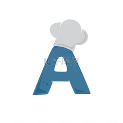 字母缩写图片_字母缩写厨师帽餐厅主题标志图标
