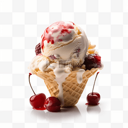 冰淇淋卷筒图片_食物食品实拍摄影冰淇淋免抠元素