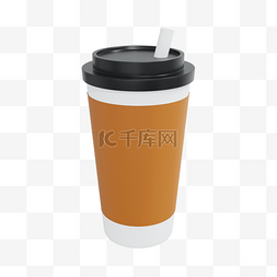 咖啡杯3d图片_3DC4D立体一次性杯子奶茶杯