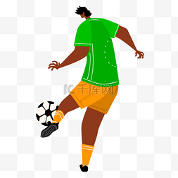 团队人物剪影矢量图片_巴西足球运动员踢足球比赛