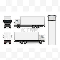 名片模板图片_白色背景的隔离卡车