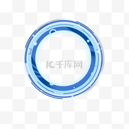 蓝色光效圆环图片_蓝色科技感圆环