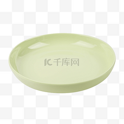 餐盘抠图图片_绿色圆形餐盘
