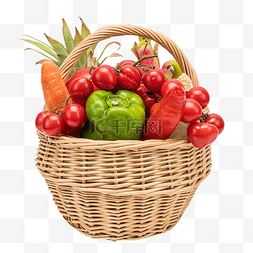 美食篮子图片_野餐篮子蔬果组合