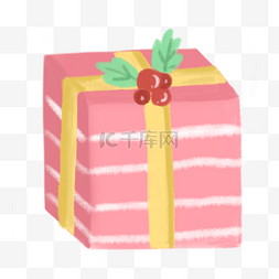 礼物节日果实包装粉色图片绘画创