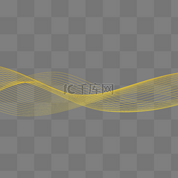 渐变曲线图片_金色漂浮线条装饰