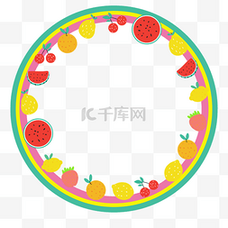 夏天水果可爱wibbon卡通头像边框