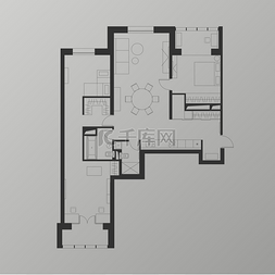 1188建筑平面图带家具的建筑平面