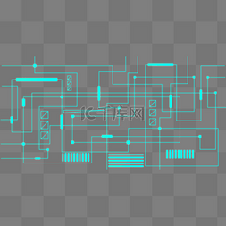 互联网科技感图片_蓝色科技感线路图