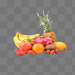 苹果草莓香蕉图片_美食白天一堆新鲜水果