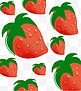 超大水果草莓平铺底纹