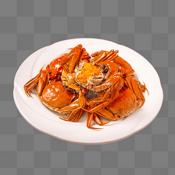 白盘子图片_美食秋天美味螃蟹白盘子