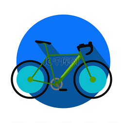 体育运动标志设计图片_自行车图标设计平面隔离自行车和