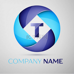 应用logo矢量图片_T 在圈子信五颜六色的 logo。您设