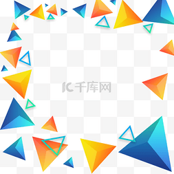 科技立体几何图片_立体三角形几何边框