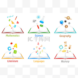 签名素材不图片_不同学科的书籍