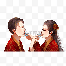 结婚婚礼新郎新娘交杯酒