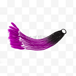 紫色小脏辫发饰