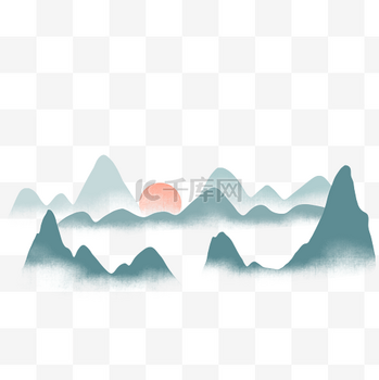 水墨山水画