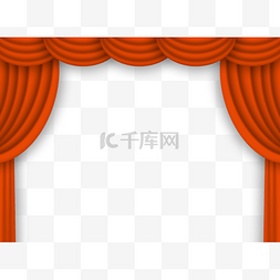 舞台窗帘图片_仿真舞台幕布窗帘橙色帷幕落幕