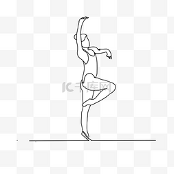 动作抽象图片_抽象人物线条画舞蹈