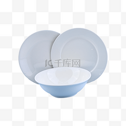 瓷盘子图片_空白易碎的圆形陶瓷餐具