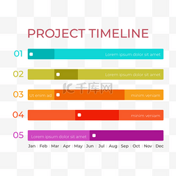 广告设计扁平图片_甘特图表扁平风格商务彩色