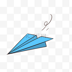 飞机图片_蓝色纸飞机