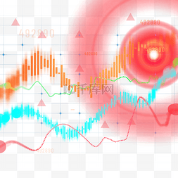 虚拟图形图片_股票市场走势图波动分析