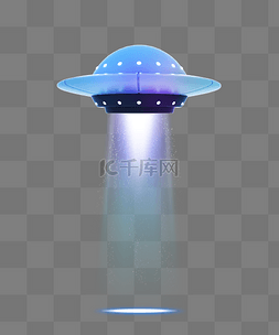 UFO图片_仿真科技飞行器光线喷气紫色飞碟