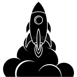 爆炸云图片_太空火箭航天飞机标志标识。