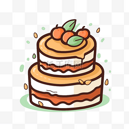 生日小蛋糕图片_蛋糕扁平卡通免抠图素材