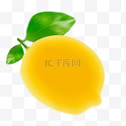 免抠手绘弥散水果柠檬